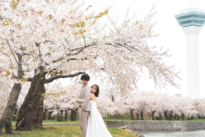 五稜郭公園で桜フォト